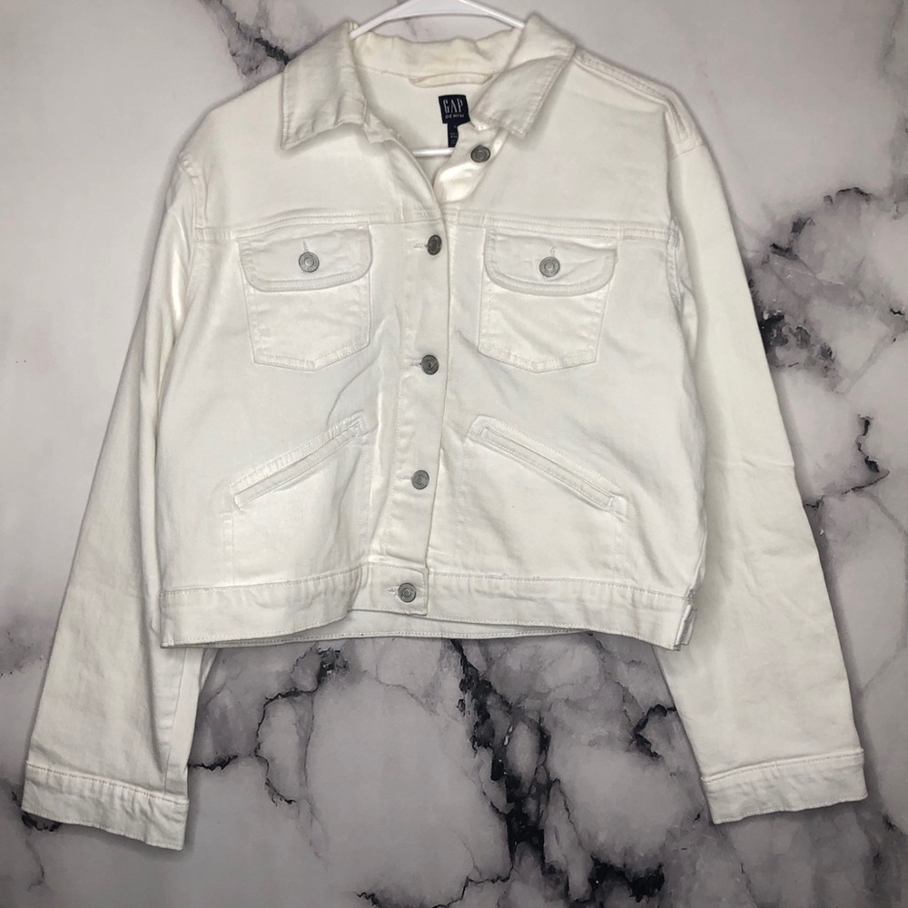 Gap White Denim Jacket